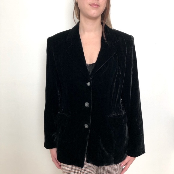 Vintage Silk Velvet Blazer, Alfred Dunhill - Picture 2 of 9